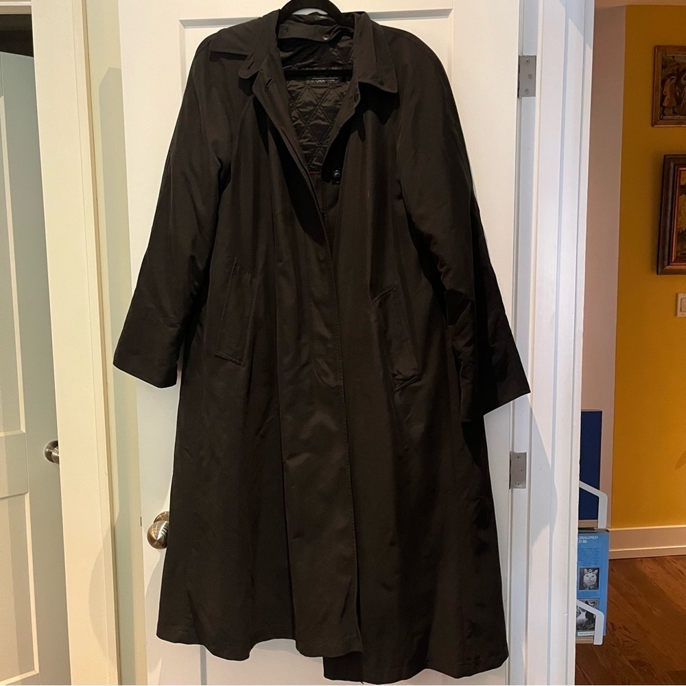Vintage Relaxed Fit Oversized Sanyo Japan Designer Trench/Over Coat with Liner - Picture 9 of 11